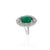 9.67 Carats Natural Zambian Emerald with Diamonds 3.37 Carats and 14k Gold For Sale - Image 4 of 6