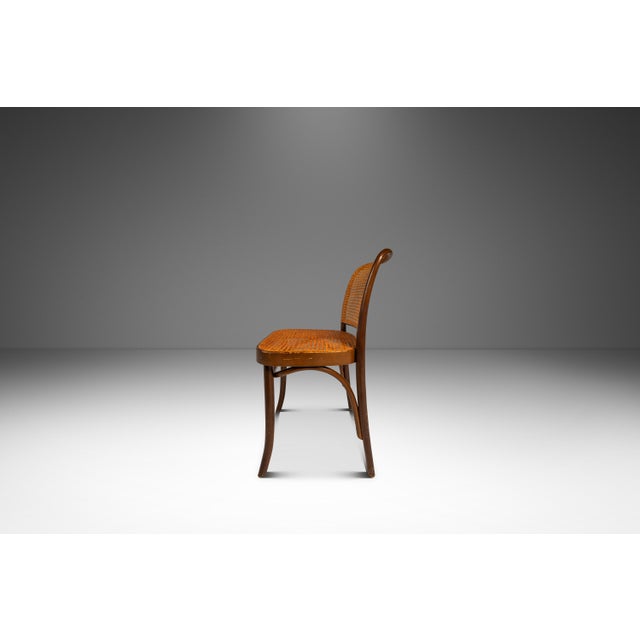 Stendig Single Patinaed Bentwood Prague Model 811 Side Chair by Josef Frank for Stendig W/ Original Cane Seat & Back, Poland, C. 1960s For Sale - Image 4 of 18