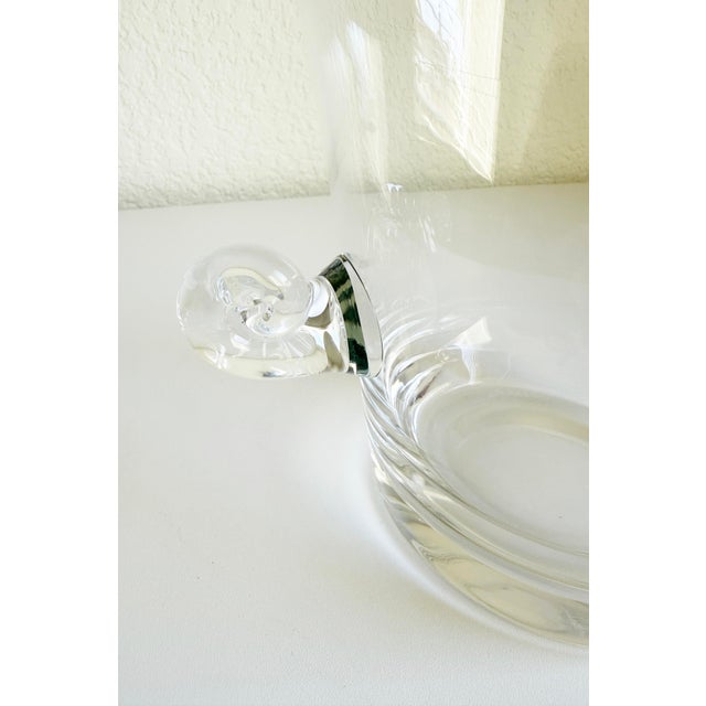 Late 20th Century Tiffany & Co. Crystal Ice Bucket With Scrolled Handles For Sale - Image 5 of 11