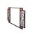 2000 - 2009 Chinese Two Brown Tone Lattice Pattern Center Open Wall Panel Frame For Sale - Image 5 of 12