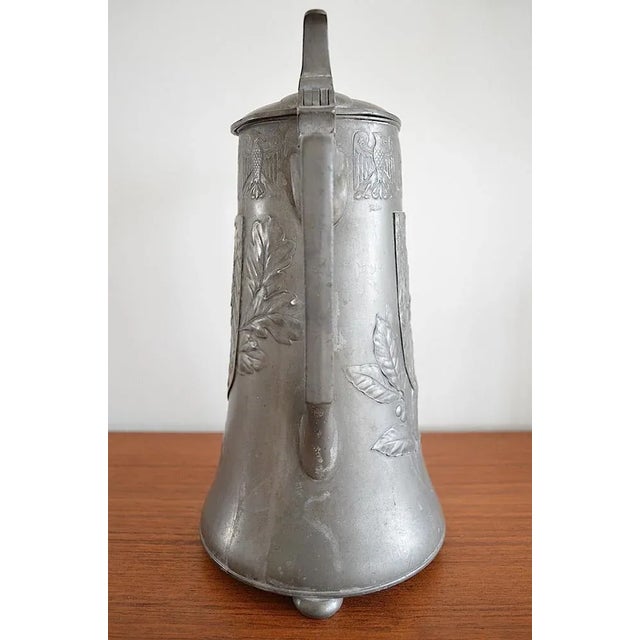 Metal Pewter Ceremonial Jug with Berlin Coat of Arms from Kayser, 1900s For Sale - Image 7 of 14