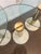 1980s Vintage Set of Three Glass Travertine Tiered Postmodern Side Tables For Sale - Image 5 of 9