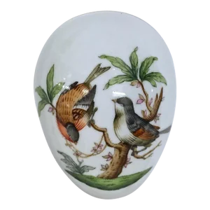 Vintage Herend Wildbird & Butterfly Egg Style Box