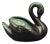 20th Century Ceramic Swan with a Metallic Luster by Gerard Danton of Aubusson, France For Sale