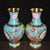 Late 20th Century Pair of Vintage Chinese Cloisonné Peony & Phoenix Vases - 38cm Tall For Sale - Image 5 of 9