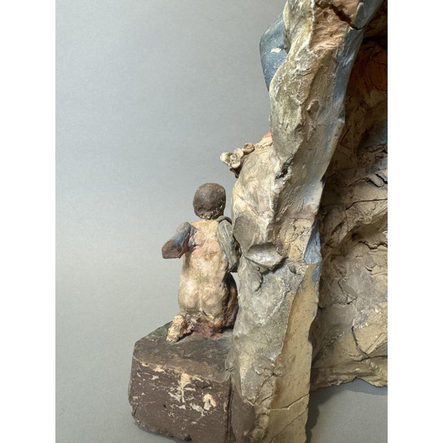 Blue Angelo Pio, Sculpture Group, 1700, Terracotta For Sale - Image 8 of 13