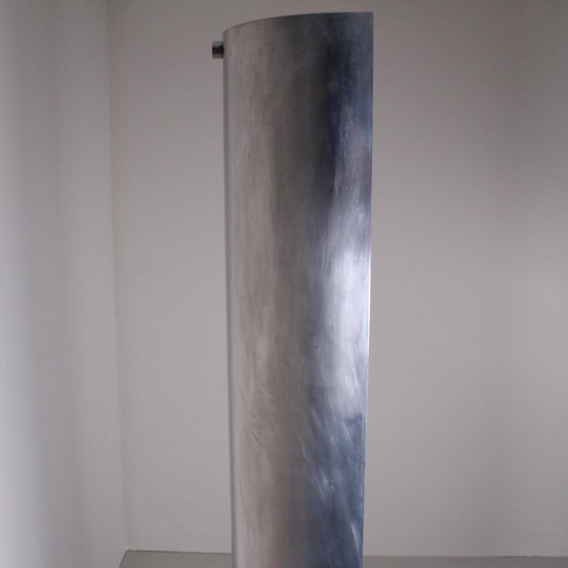 Italian Modern Steel Backlit Ground Mirror For Sale - Image 4 of 12