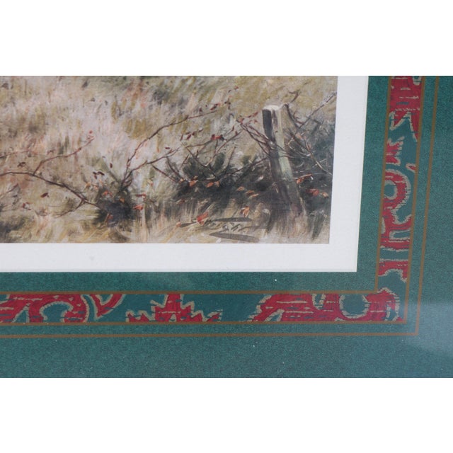 1990s Fox Hunt Matted and Framed Print by George Wright "Full Cry" For Sale - Image 4 of 5