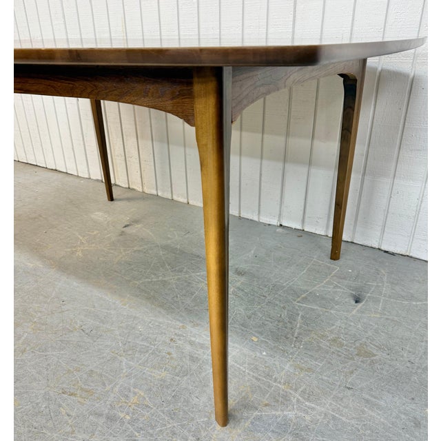 Brown Mid-Century Modern Walnut Dining Table For Sale - Image 8 of 8