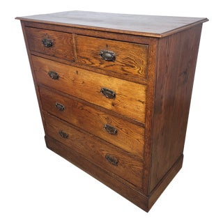 Edwardian Drop Handle Chest of 2 Drawers in Oak, 1910s For Sale