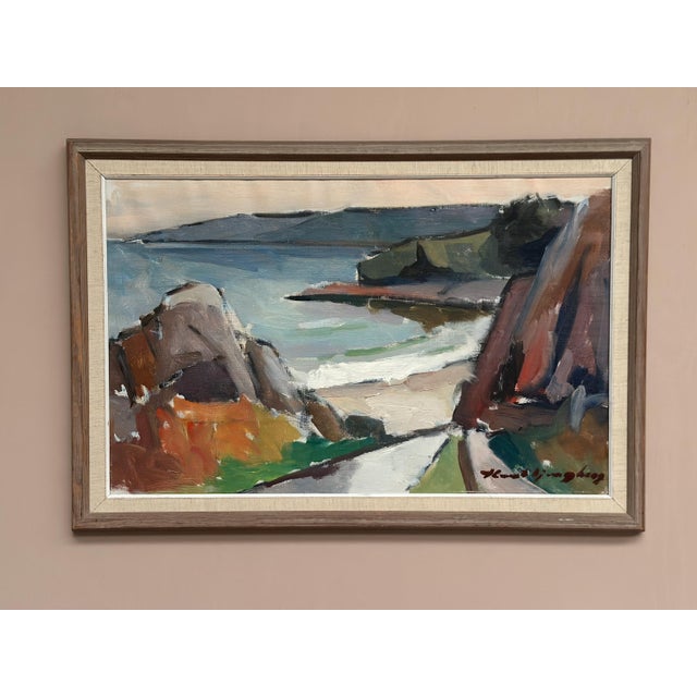 Knut Ljungberg, Seascape, 1960s, Oil Painting on Canvas, Framed For Sale - Image 5 of 15