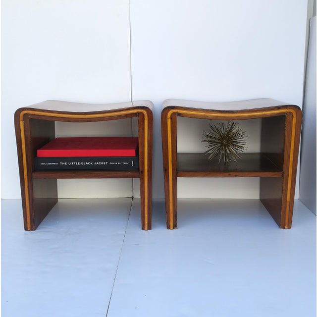 Art Deco Wood Benches, Pair For Sale - Image 4 of 18