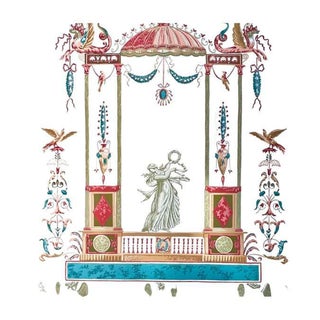 1980s Brunschwig & Fils Les Sylphides, 1794, Hathaway House, Handprinted Wallpaper - Set of 5 For Sale
