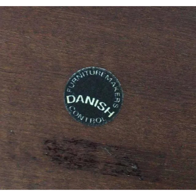 Wood Illums Bolighus Danish Modern Square Rosewood With Tiled Top Coffee Table For Sale - Image 7 of 8