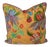 Single Quadrille Jacaranda Floral Print Fabric 22" X 22" Fully Serged With Hidden Zipper, and Down Insert For Sale