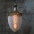 Antique Neoclassical French Copper and brass pendant, hall lantern. Brass frame and gallery with Drop-Shaped Cut glass....