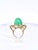 Metal Chrysoprase Bullet Ring, Size 7 For Sale - Image 7 of 7