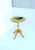 Gold Giltwood Scalloped Side Accent Table With Floral Top, Late 20th Century For Sale - Image 4 of 15