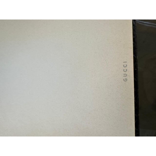 Rare Gucci Alligator / Crocodile Leather 5 Piece Desk Set For Sale In Palm Springs - Image 6 of 12