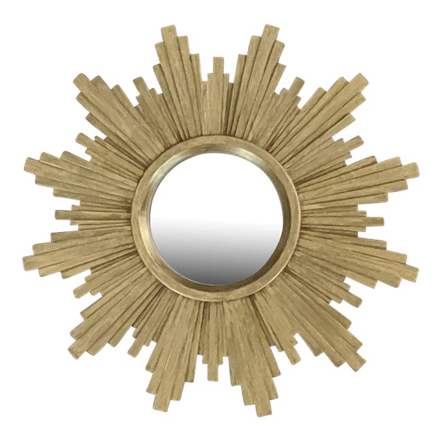 Small Gold Sunburst Wall Mirror For Sale