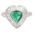 1.2ct Heart Shape Diamond Halo Cluster Ring in 18k White Gold For Sale