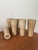 Superb set of large glazed stoneware tumblers from the Niderviller factory. with their slender shape and natural sand...