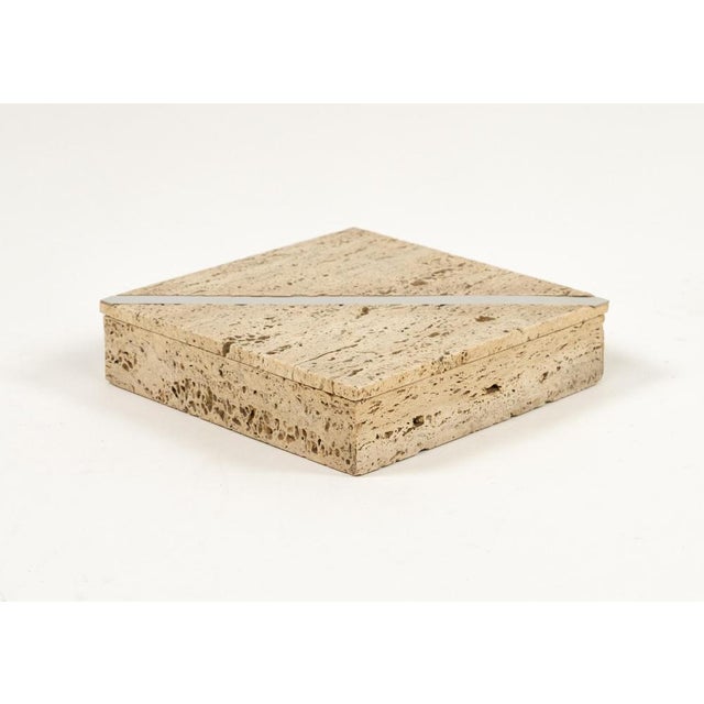 Midcentury Modern Travertine Rectangular Box, 1970s For Sale - Image 18 of 18
