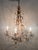 Mid 20th Century Hollywood Regency Gilt Tole Leaf & Crystal 5-Light Chandelier For Sale - Image 12 of 12
