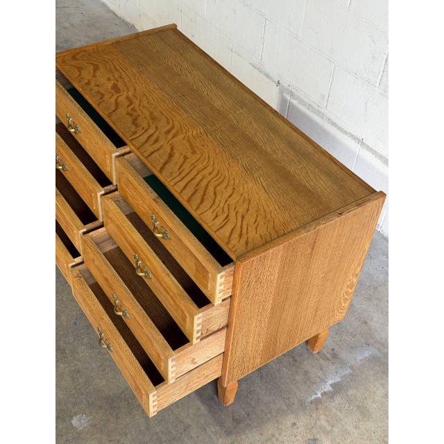 Oak in Style of Henning Kjærnulf Lowboy Wooden Dresser Lowboy Storage Chest Mid-Century Modern Denmark 1960s For Sale - Image 10 of 10
