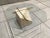 Alabaster Postmodern Maitland-Smith Style Brass & Glass Coffee Table in Tessellated Stone For Sale - Image 8 of 13