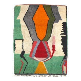 Vintage Moroccan Wool Rug 9’0" X 11’10” For Sale