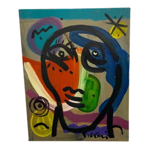 Vintage Abstract Portraiture; Original Artwork by Peter Robert Keil