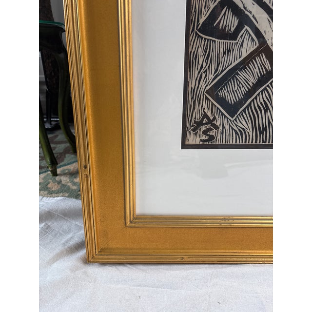 Mid Century Modern Abstract Block Print by A.Sullo For Sale - Image 12 of 14