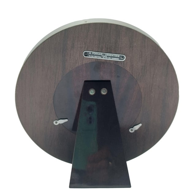 Mid-Century Modern Round Roma Silverplate Photo Frame from Argenteria Fornari, Italy, 1970s For Sale - Image 3 of 6