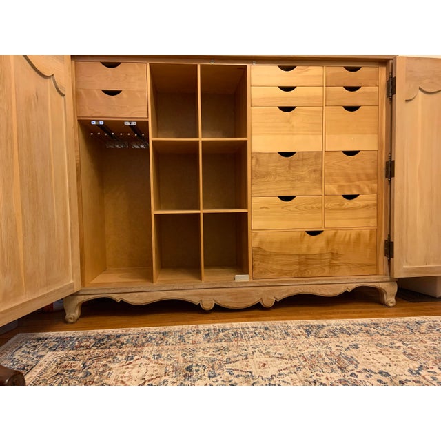 Custom Gustavian Michael Bell Armoire Pickled Pine Cupboard For Sale In Chicago - Image 6 of 13
