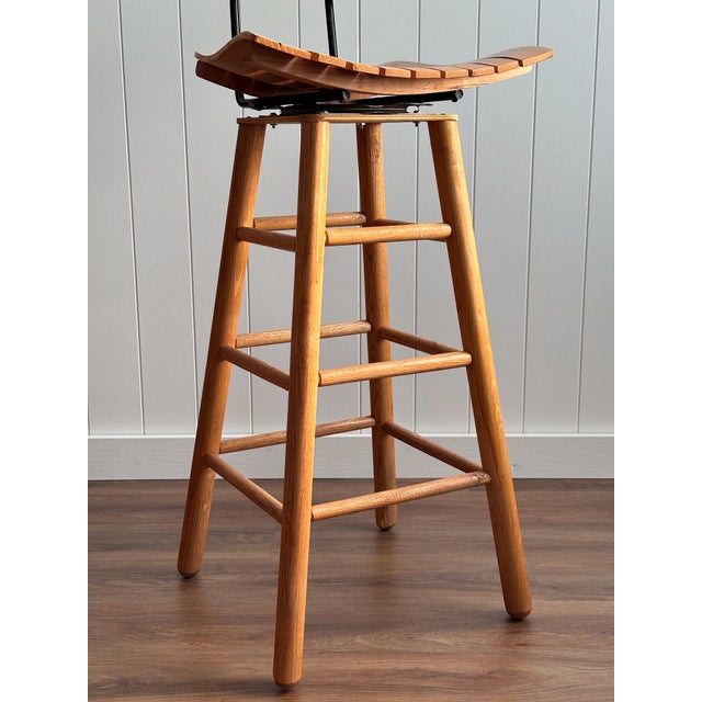 Mid Century Modern Bar Stools Attributed to Arthur Umanoff, Set of 4 For Sale - Image 13 of 16