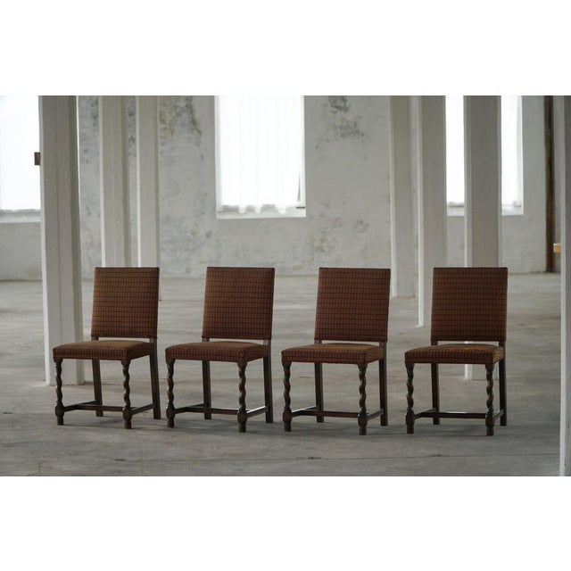 Nordiska Kompaniet Gillberga Oak Dining Chairs from Nordiska Kompaniet, 1923, Set of 4 For Sale - Image 4 of 18