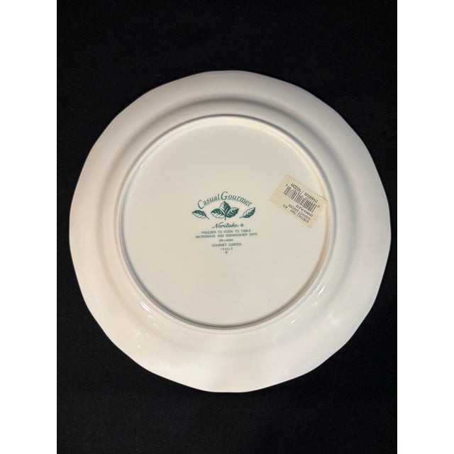 Shabby Chic Gourmet Garden Dinner Plate Featuring Tulips From Noritake For Sale - Image 3 of 6