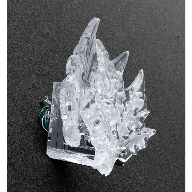 Pair of Lalique Crystal and Chrome "Champs Elysees" Wall Sconces For Sale - Image 13 of 15