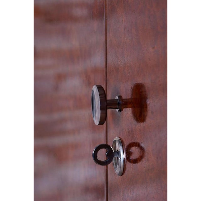 Art Deco Wardrobe in Mahogany attributed to J. Halabala for Up Zavody, Czech, 1920s For Sale - Image 18 of 18