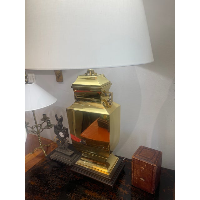 Pair of Large Ming Style Brass Table Lamps, 1960s, Italy For Sale - Image 16 of 18