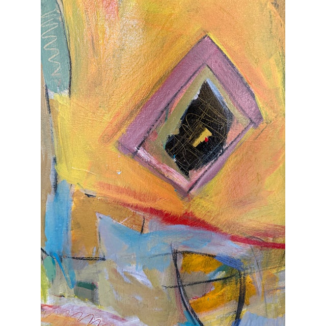 Textile Louis Bording Abstract Oil + Pastel Painting, Signed For Sale - Image 7 of 12