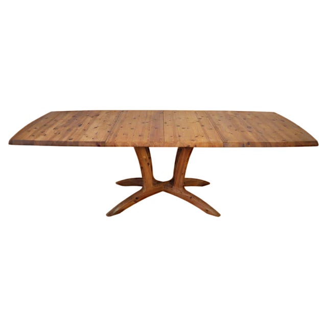 Large Scandinavian Extendable Dining Table in Pine For Sale