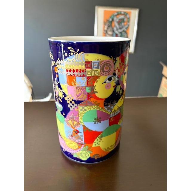 Bjorn Wiinblad Bjorn Wiinblad for Rosenthal "1001 Nights" Porcelain Vase For Sale - Image 4 of 10