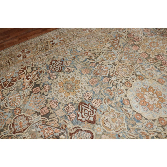 Zabihi Collection Spectacular Large Scale Neutral Persian Oversize Bakhtiari Rug For Sale - Image 11 of 12