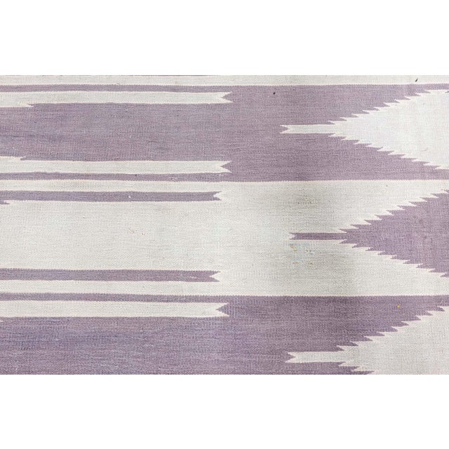 Mid 20th Century Doris Leslie Blau Vintage Indian Dhurrie Rug For Sale - Image 5 of 9