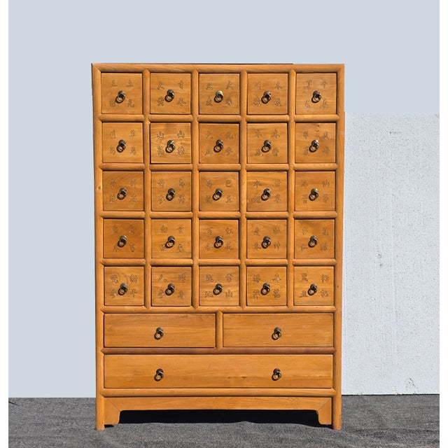 19th Century Style Asian Chinese Apothecary Cabinet W 28 Drawers 50" Tall Gorgeous Apothecary in Great Vintage Condition....
