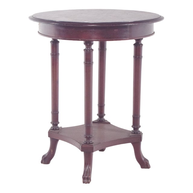 English Round Wood Coffee Table, 1890s For Sale