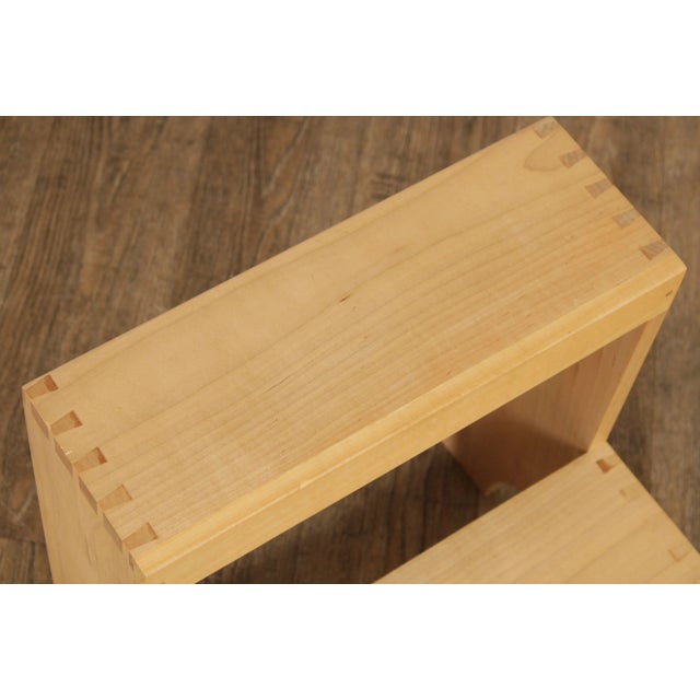 Cream Hand Crafted Maple Dovetailed Bed Steps For Sale - Image 8 of 13