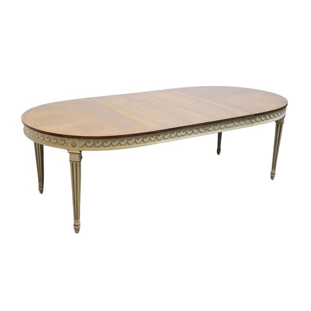 HIGH END VINTAGE Solid Cherry Italian Neoclassical Regency Revival 93" Oval Dining Table Cannot identify manufacturer, but...